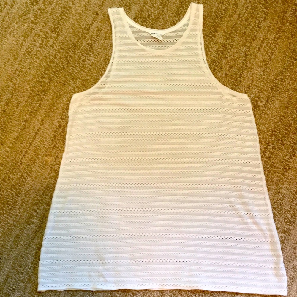 Club Monaco eyelet long top -EUC like new !